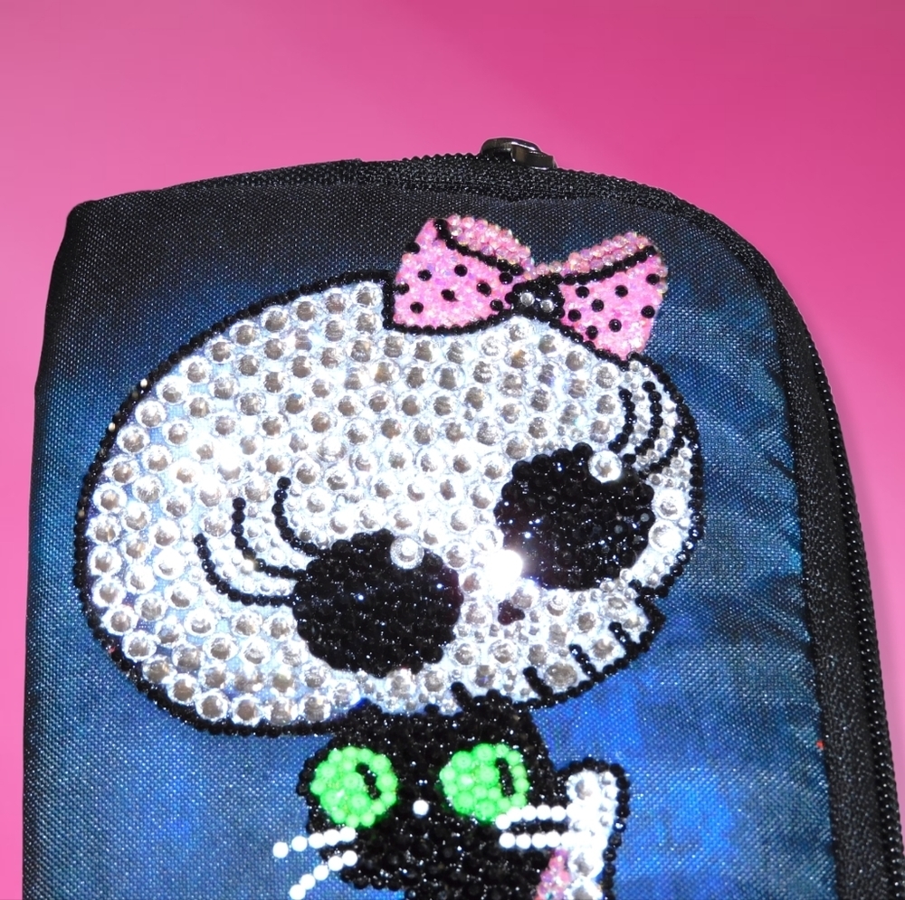 Hand Blinged Rhinestone Covered Wallet - Picture 8 of 12